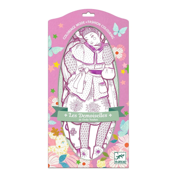 Djeco Les Demoiselle: Rosemary & Friends Coloring Paper Dolls