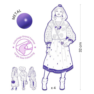 Djeco Les Demoiselle: Zaho & Friends Coloring Paper Dolls