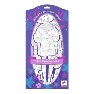 Djeco Les Demoiselle: Zaho & Friends Coloring Paper Dolls