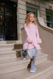 Lola and the Boys Pink Penelope Dress w/ Faux Fur Trim