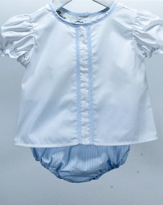 Baby Blessings Blue & White Striped Ruby Set