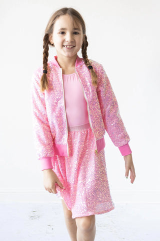 Mila & Rose Sequin Skort - Bubblegum Pink