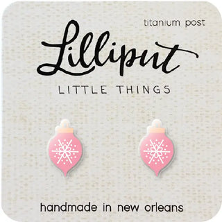 Lilliput Little Things Earrings - Pink Christmas Ornament
