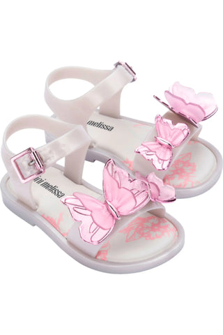 Mini Melissa Fly Sandal III Baby - Pearly White/Pink