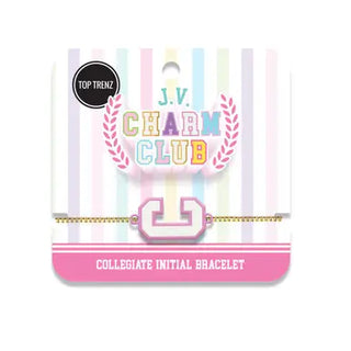Collegiate Initial Charm Adjustable Bracelet