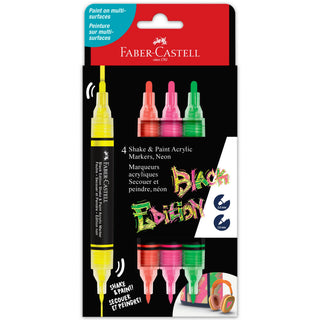 Black Edition 4Pc Shake & Paint Neon Markers