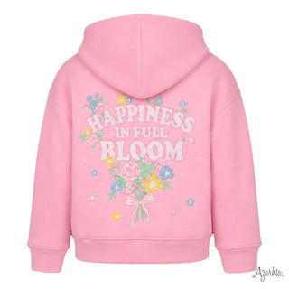 Happiness in Bloom Embroidered Hoodie Sweatshirt