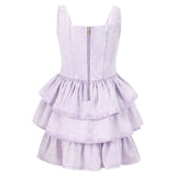 Marlo Kids Estelle Purple Denim Mini Dress