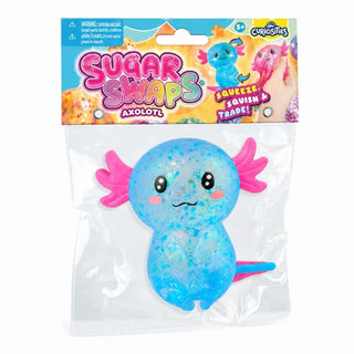 Sparkly axolotl sugar squishy sensory toy