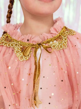 Dress Up Tulle Cape - Pink Star