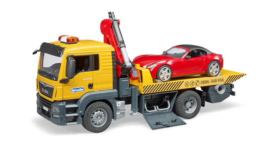 Bruder TGS Tow Truck with Roadster