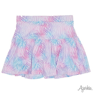 Azarhia Watercolor Zebra Gathered Skort