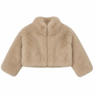 Parfum de Fit Faux Fur Crop Jacket Set & Earmuffs Set - view 2