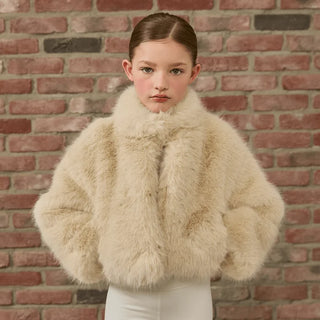 Parfum de Fit Faux Fur Crop Jacket Set & Earmuffs Set - view 3