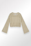 Molly Bracken Fine Knit Long-Sleeved Sweater - Beige