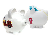 Ceramic Piggy Bank - Firetruck
