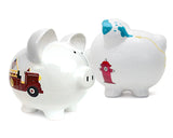 Ceramic Piggy Bank - Firetruck