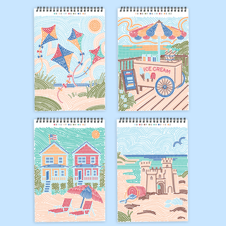 FlowArt Day at the Beach Dot-By-Letter pad, additional view