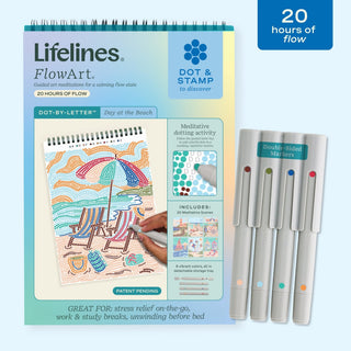 FlowArt Day at the Beach Dot-By-Letter pad