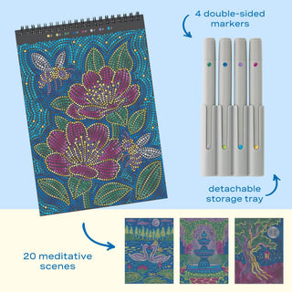 FlowArt Moonlit Garden Dot-By-Letter Metallic pad, additional view