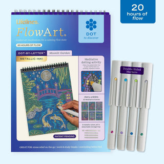 FlowArt Moonlit Garden Dot-By-Letter Metallic pad