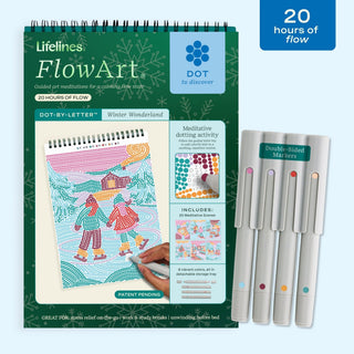 FlowArt Winter Wonderland Dot-By-Letter pad