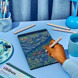 FlowArt Winter's Glow Dot-By-Letter Metallic pad, additional view
