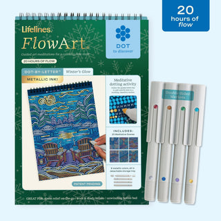 FlowArt Winter's Glow Dot-By-Letter Metallic pad