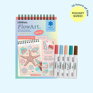 FlowArt Mini Coastal Calm Dot-By-Letter pad