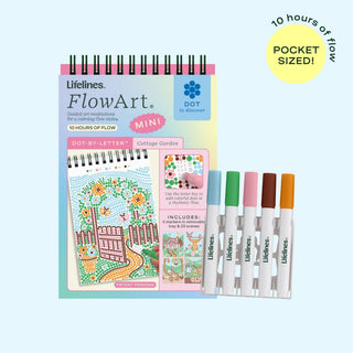 FlowArt Mini Cottage Garden Dot-By-Letter pad