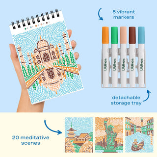 FlowArt Mini Postcard Places Dot-By-Letter pad, additional view