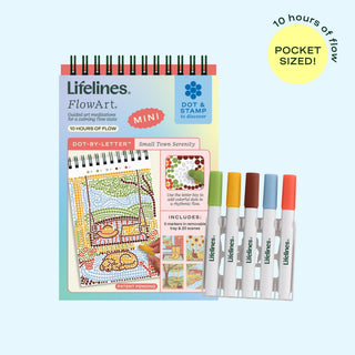 FlowArt Mini Small Town Serenity Dot-By-Letter pad