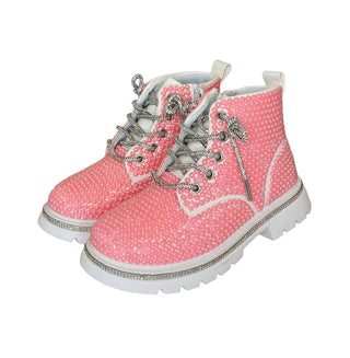 Lola and the Boys Pink Bubble Gum Shimmer Boots