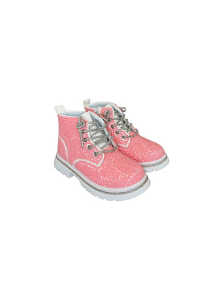 Lola and the Boys Pink Bubble Gum Shimmer Boots