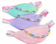 Pastel Quilted Fanny Pack w/ Acrylic Chain