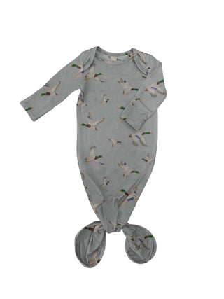Bamboo Knotted Infant Gown- Mallards/Ducks