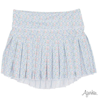Azarhia Mini Pleat Skort - Grand Blue Flowers