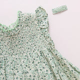 Pink Chicken Green Mini Ditsy Stevie Dress