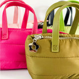 Quilted Mini Puff Bag Keychain