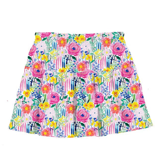 Azarhia Gathered Skort - Happy Flowers