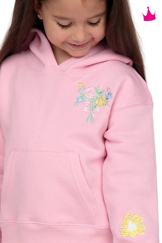 Happiness in Bloom Embroidered Hoodie Sweatshirt