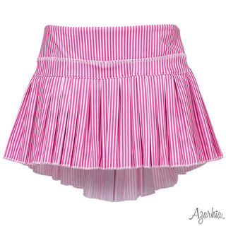 Azarhia Mini Pleat Skort - Hot Pink Stripes