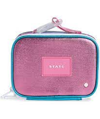 State Bags Insulated Lunchbox -  Rodgers Turquoise/Hot Pink Metallic