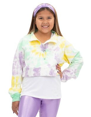 Azarhia Mardi Gras- Tie Dye Crop Top