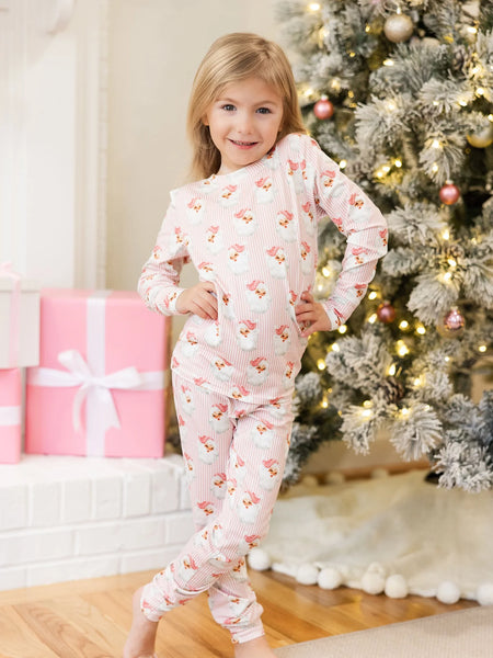 Mary Square Pink Santa Baby Pajama Set