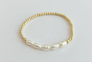 Fresh Water Pearl W/ Gold Bracelet