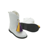 KIDS Majorette White Mardi Gras Marching Boots - ACT FAST!!!