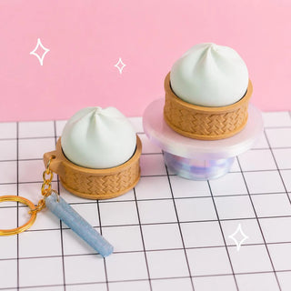 Light Up Dumpling Clicker keychain