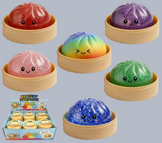 Rainbow Mystery Glitter Squishy Bun