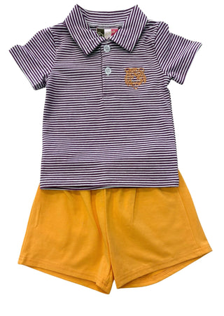 Purple Tiger Boys Short Set